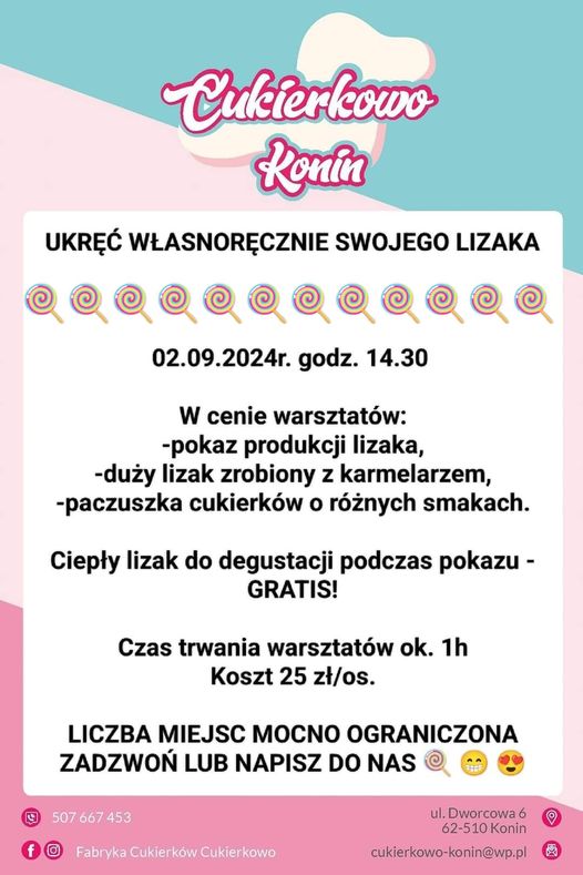 Warsztaty w Cukierkowo Konin