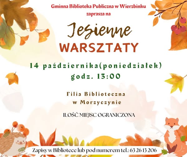 Jesienne warsztaty dla dzieci