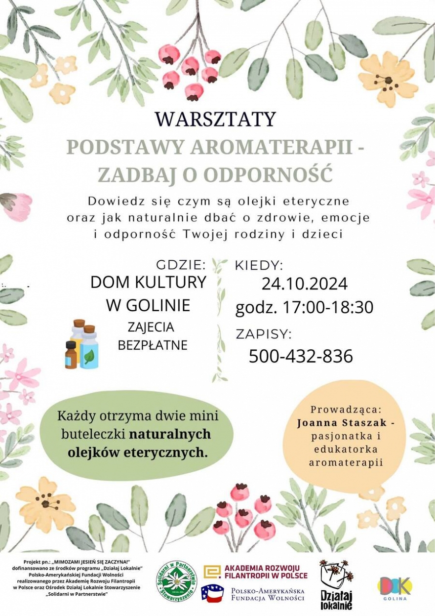 Podstawy Aromaterapii- Warsztaty