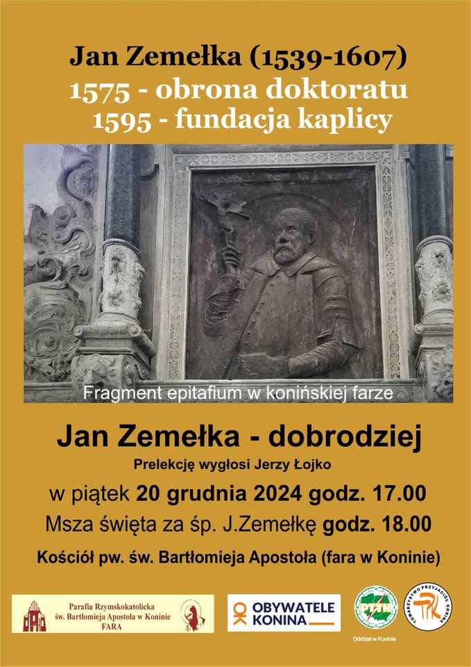 Jan Zemełka- dobrodziej (prelekcja)