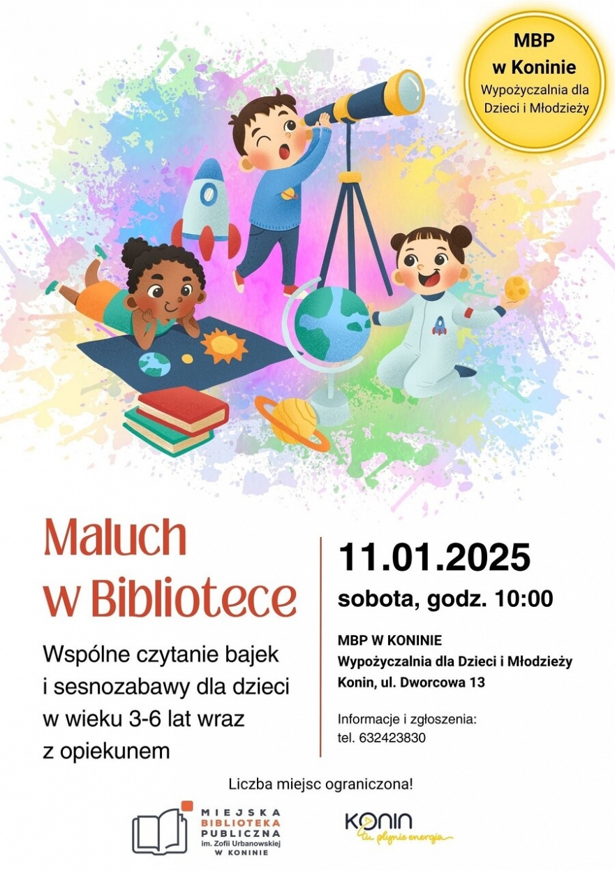 Maluch w bibliotece