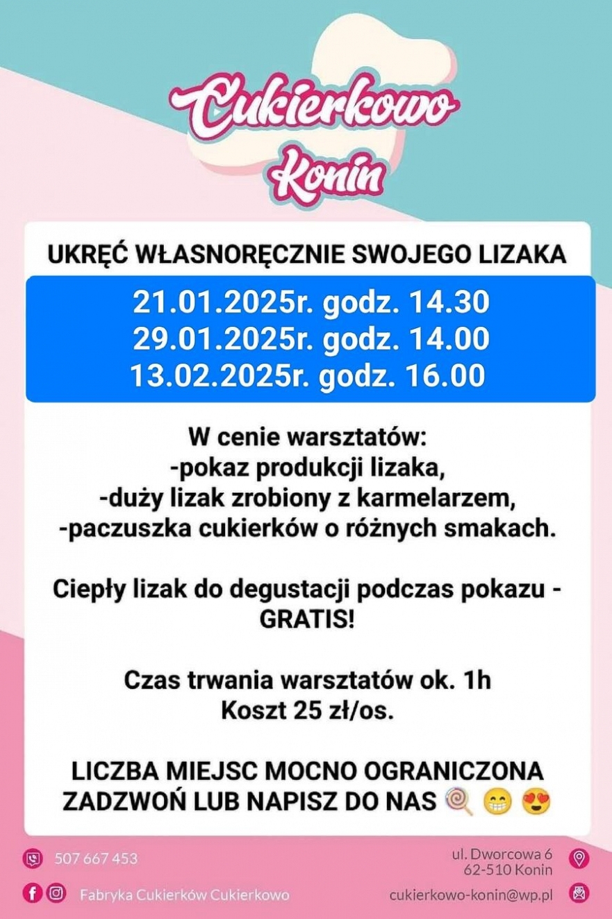 Warsztaty w Cukierkowo Konin